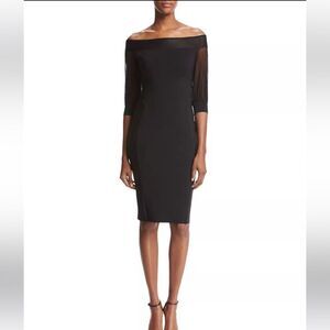 NWT Chiara Boni LA PETITE ROBE GRETEL ILLUSION COCKTAIL DRESS SZ 52/ US 16 Black